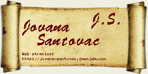 Jovana Santovac vizit kartica